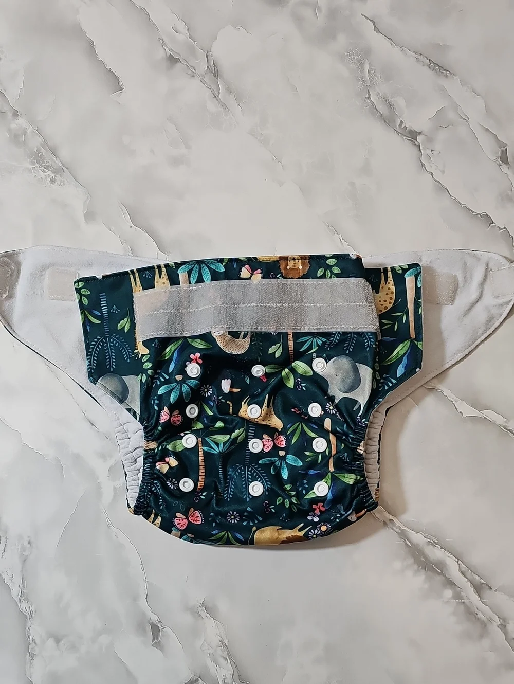 Large Reusable Pocket Cloth Diaper Adjustable Snaps Velcro Closure